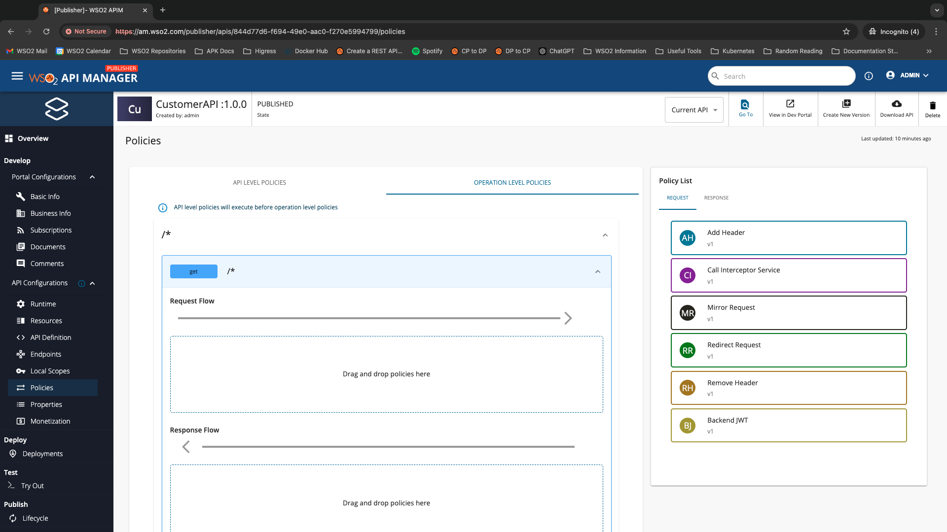 Operation Policies